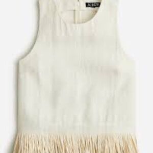 NWT J. Crew Collection Fringe Trim Tank Top